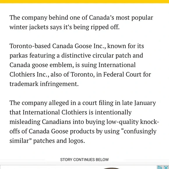 PSA - Canada Goose vs Canada Weather Gear - Picture 2 of 8